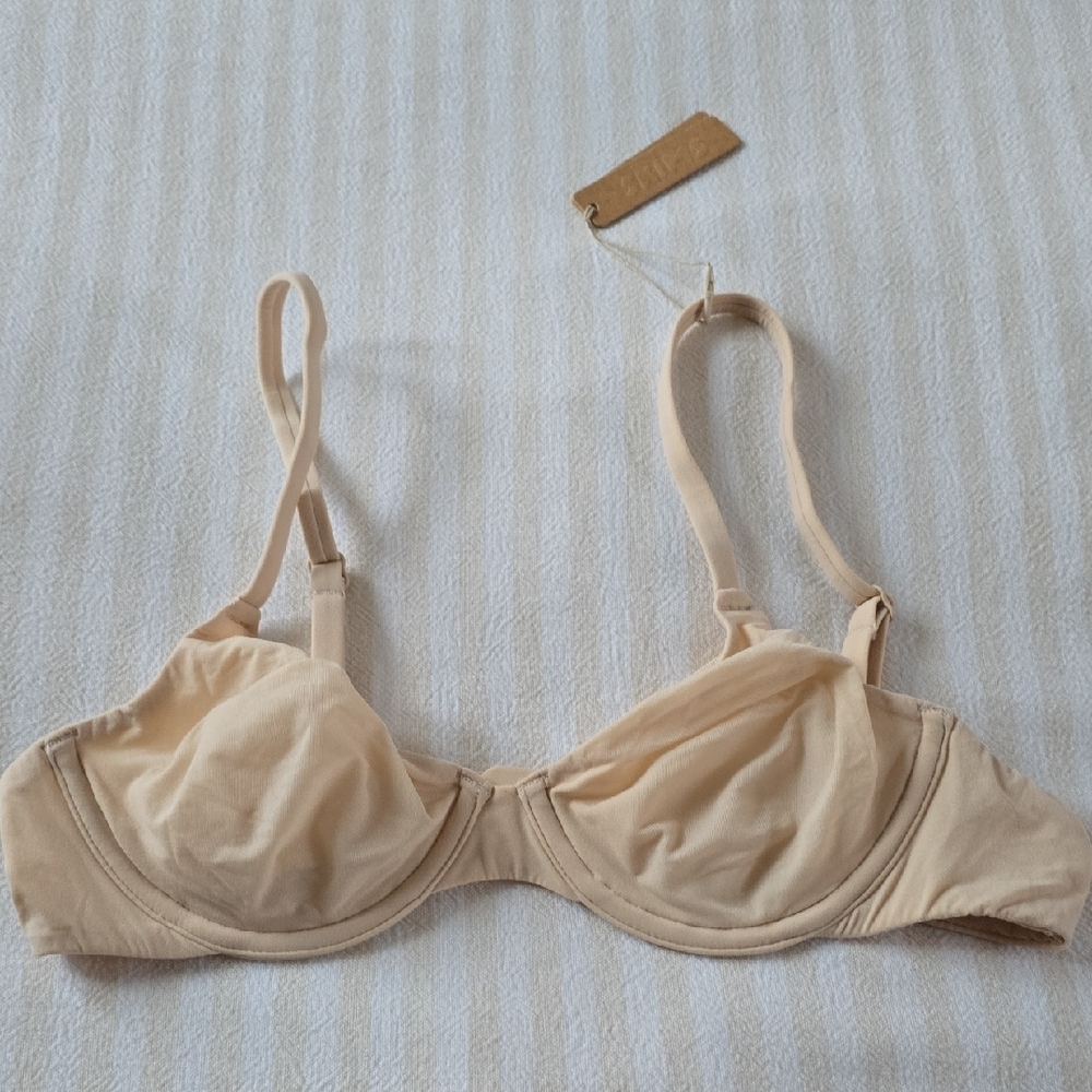 SKIMS Fits Everybody Unlined Underwire Bra Size:34A Sand